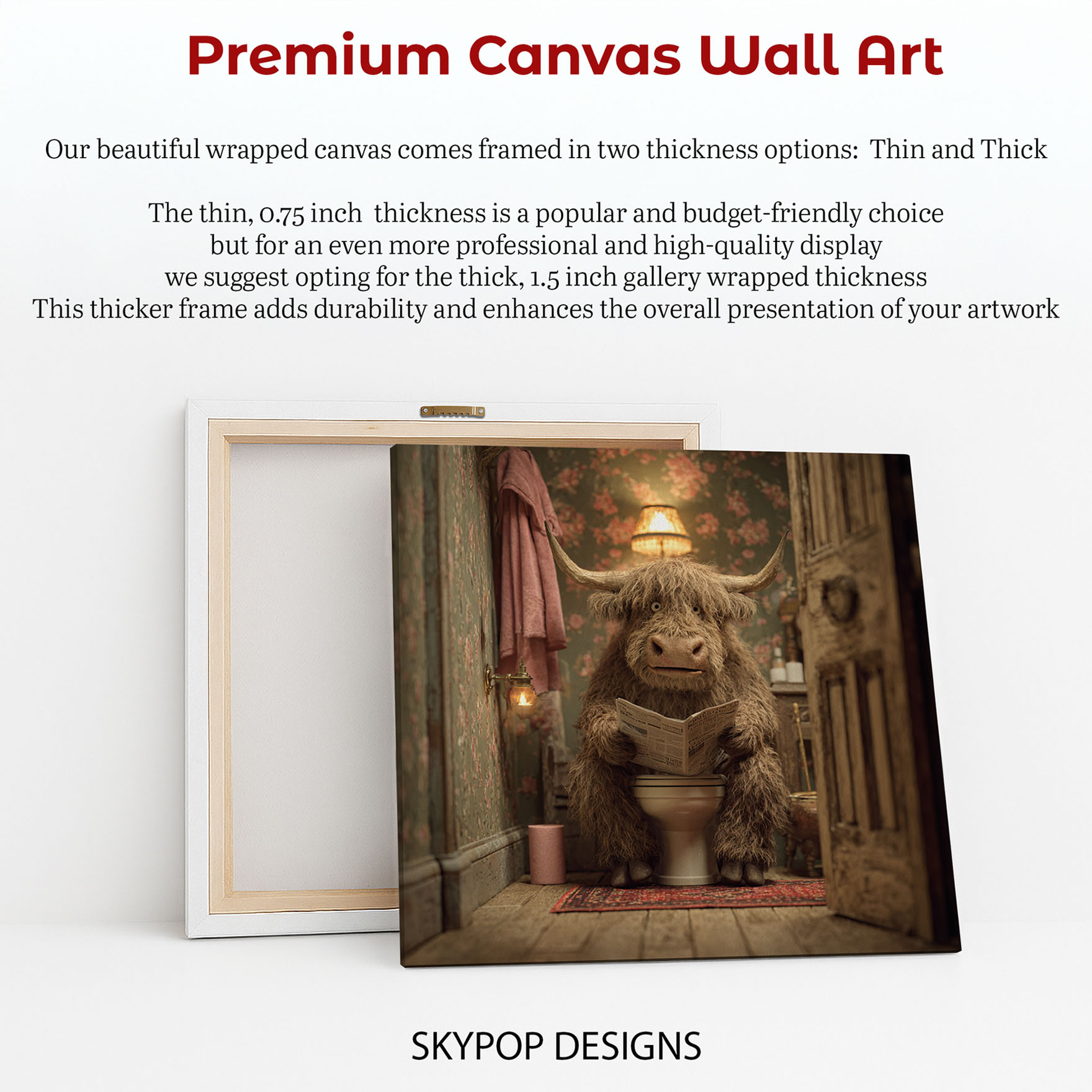 6.jpg Highland Cow Reading News Art