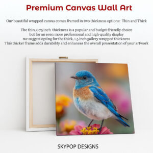 Bluebird On Flower Art