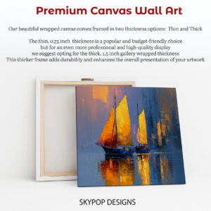 Golden Sails Sunset Art