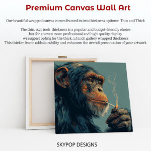 Chimpanzee Smoking Art