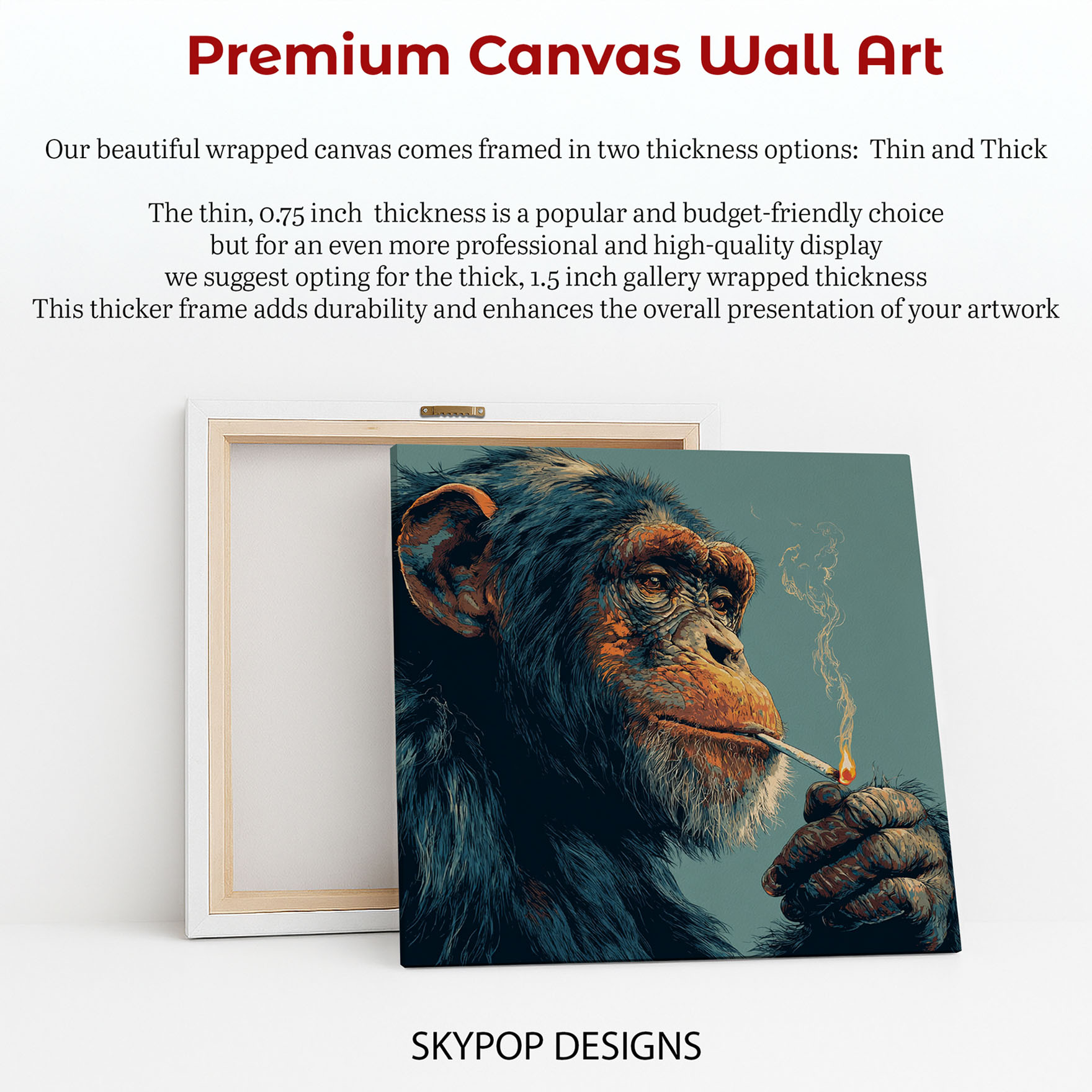 6.jpg Chimpanzee Smoking Art