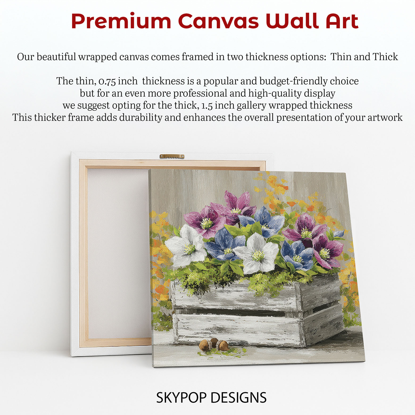 6.jpg Hellebore Flowers Wooden Crate Art