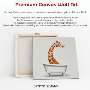 Giraffe Bath Time Art