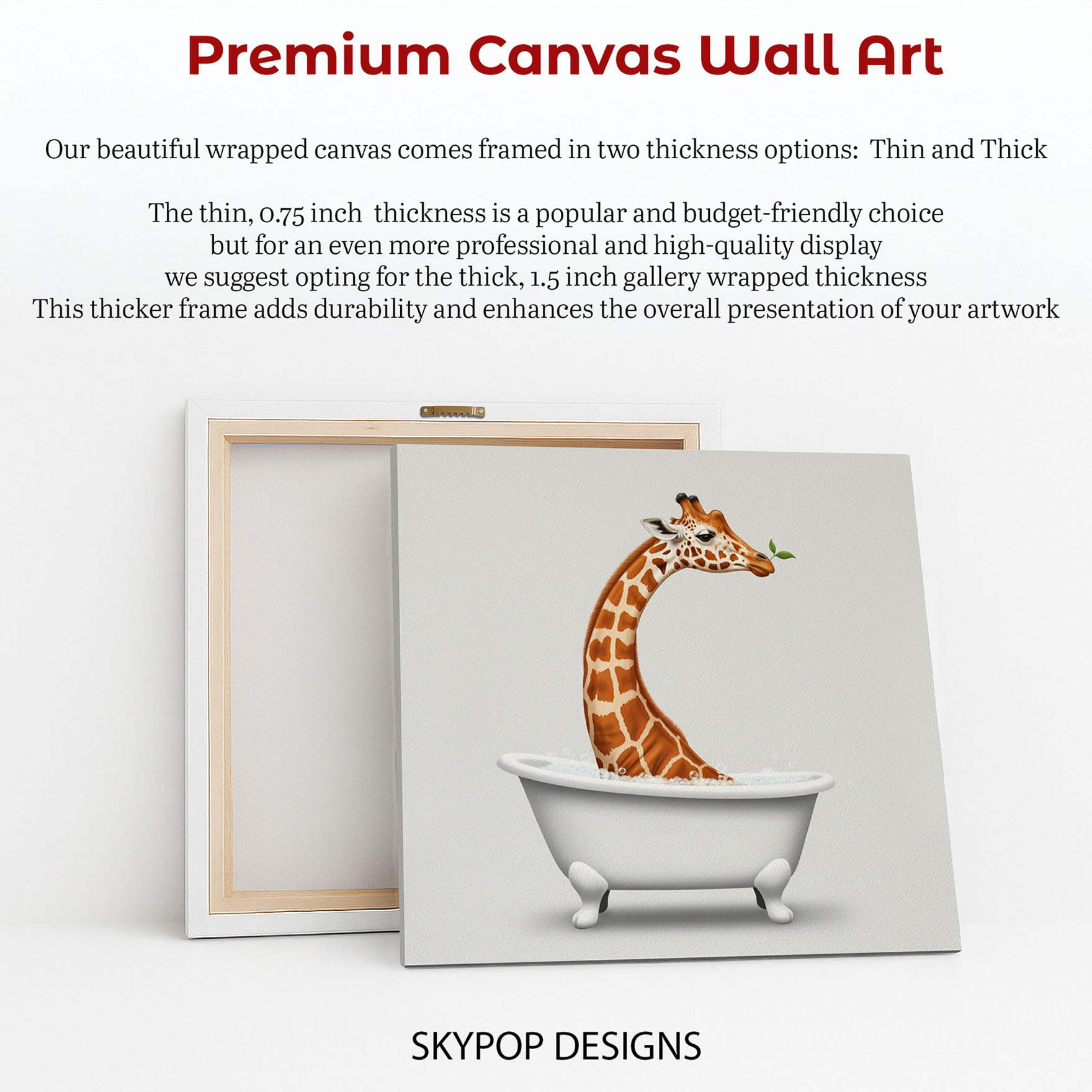 6.jpg Giraffe Bath Time Art