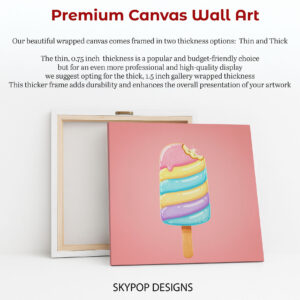 Rainbow Swirl Ice Cream Art