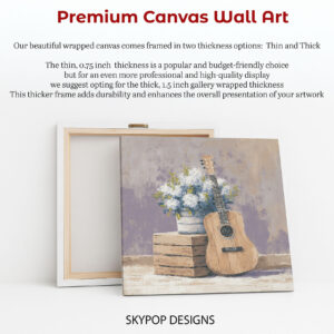 Guitar Hydrangea Art