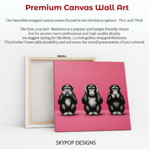 Chimpanzee See No Evil Hear No Evil Speak No Evil Art