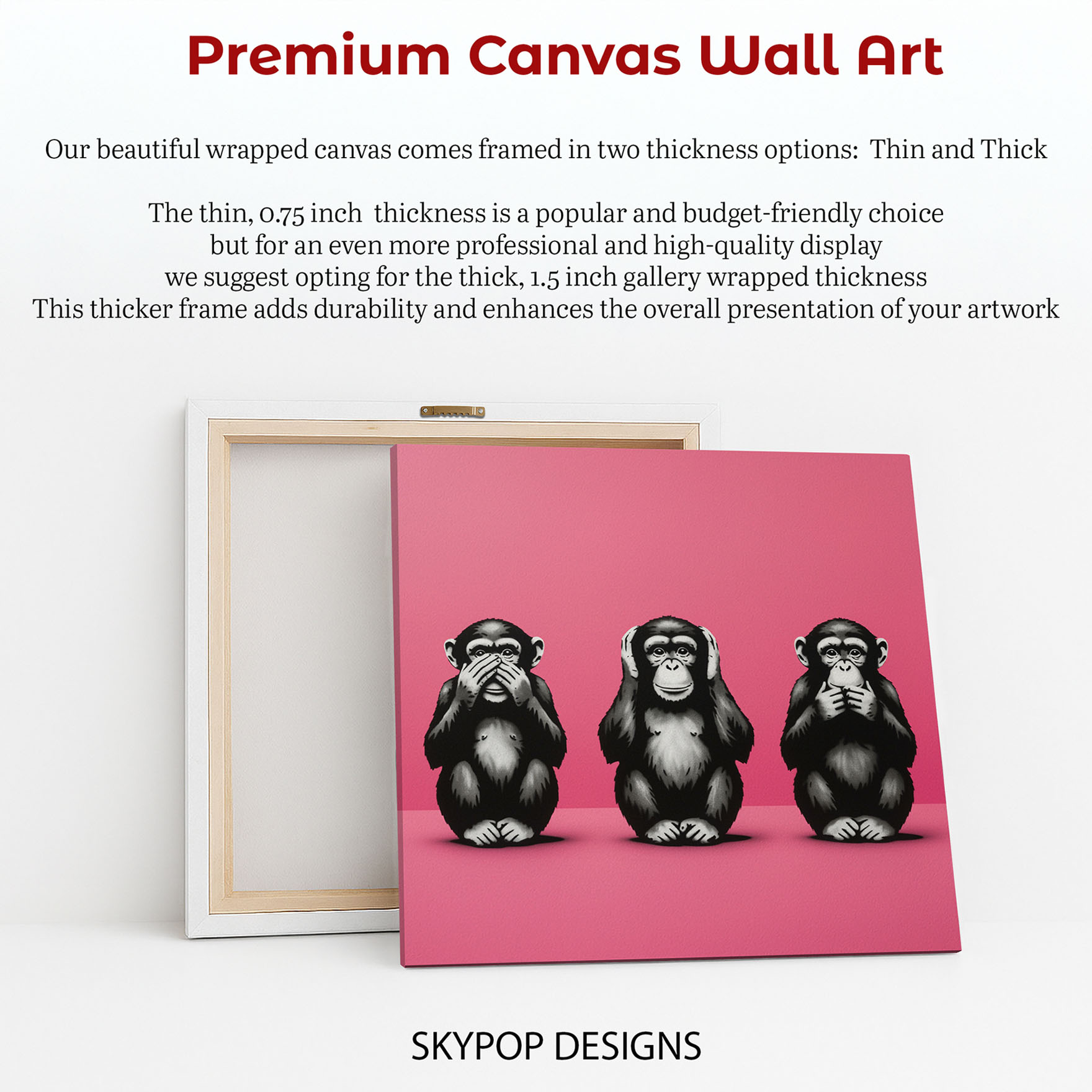 6.jpg Chimpanzee See No Evil Hear No Evil Speak No Evil Art