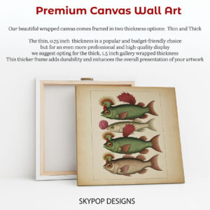 Fish with Rooster Heads Art