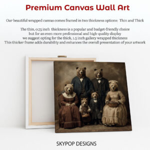 Bear Family Portrait Art