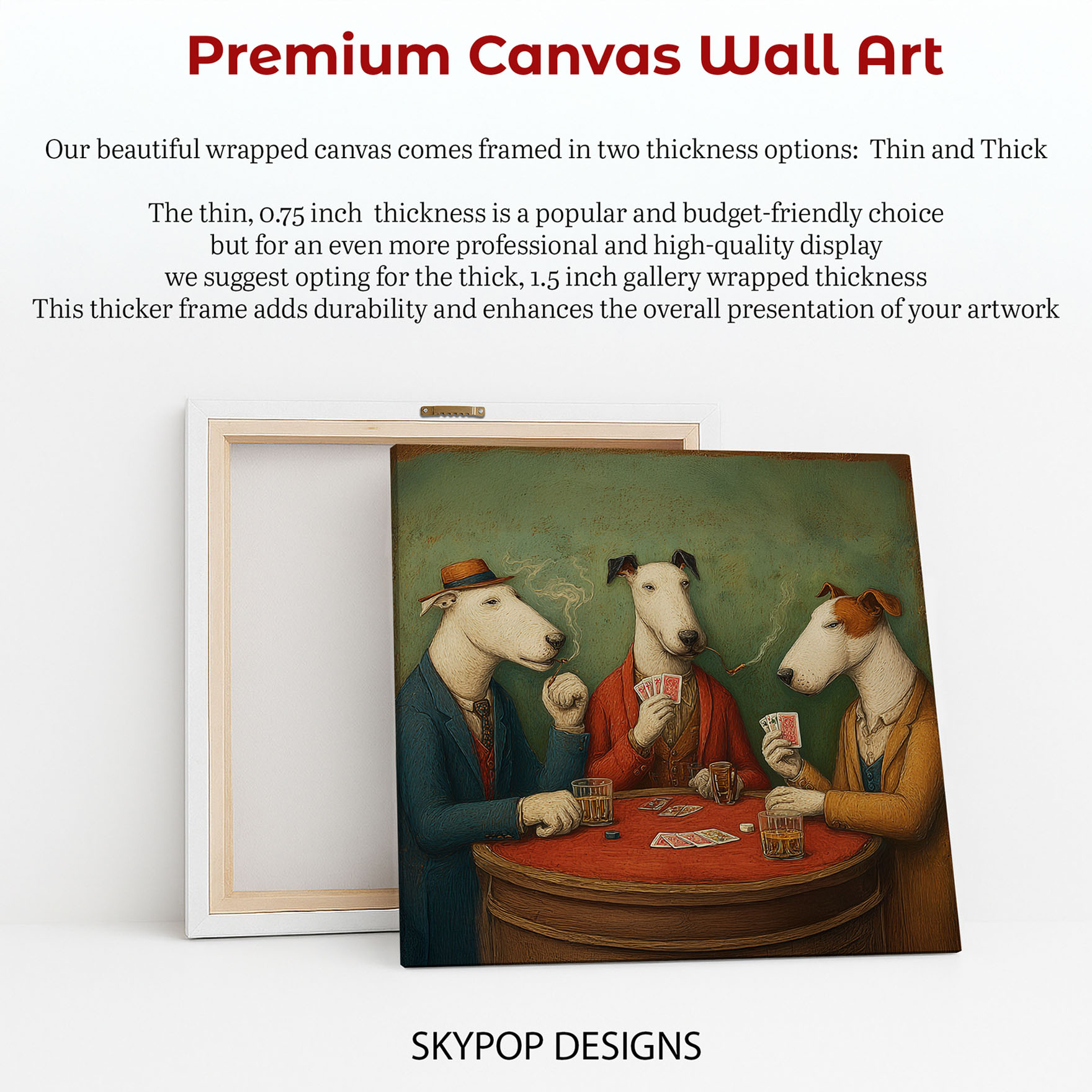 6.jpg Bull Terrier Dog Poker Art