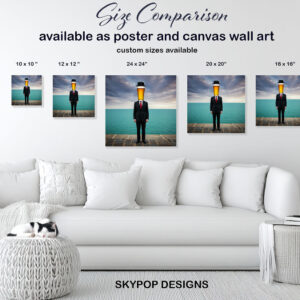 Man with Beer Head Art