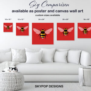 Bee Art Poster or Canvas