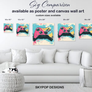 Retro Game Controller Art