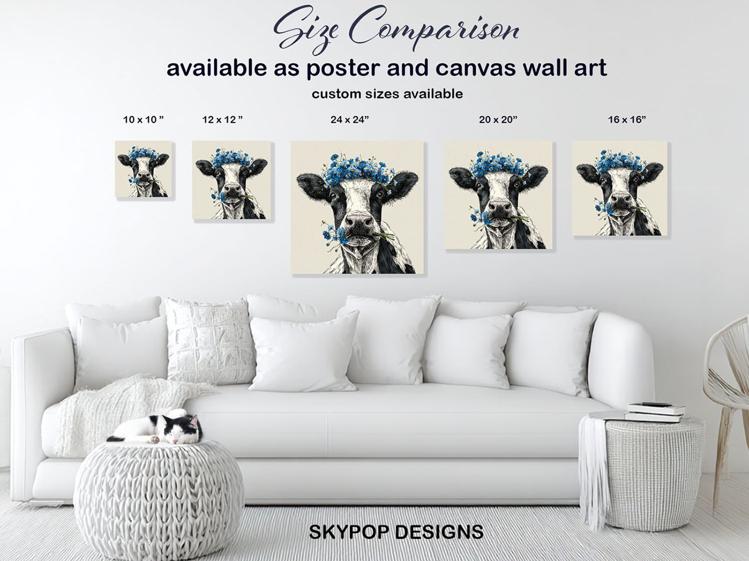 7.jpg Highland Cow Flower Art