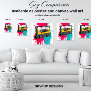 Retro Cassette Tape Art