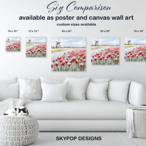 Poppy Field Windmill Art