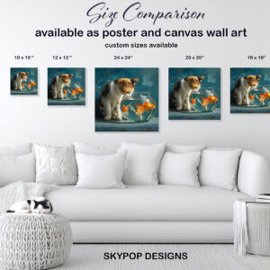 Cat Goldfish Art