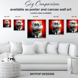 Kitten With Glasses Art