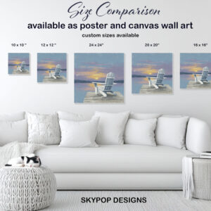 Adirondack Chair Sunset Art