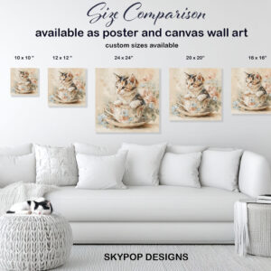 Kitten in Teacup Art