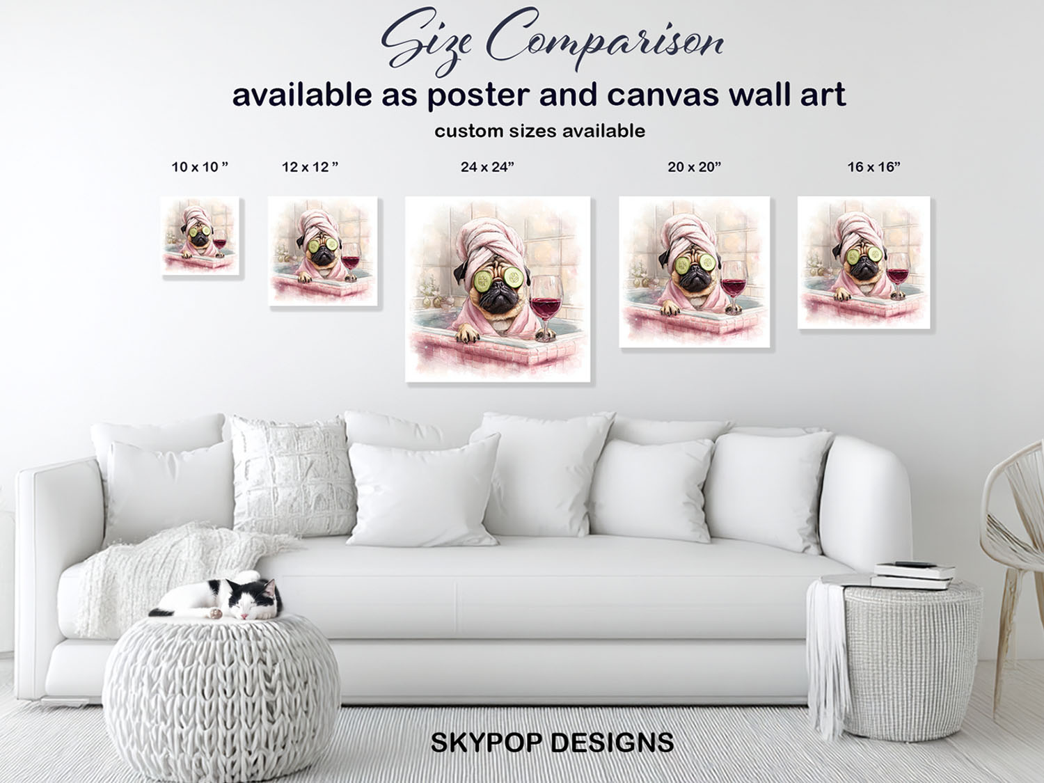 7.jpg Pug Spa Day Art