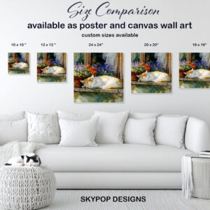 Cat Among Flowers Art