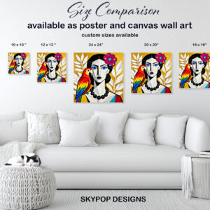 Parrot Woman Portrait Art