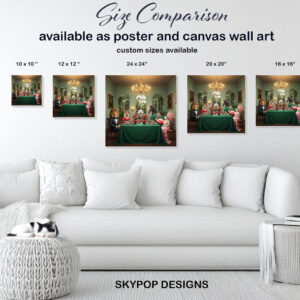 Royal Animal Dinner Party Art