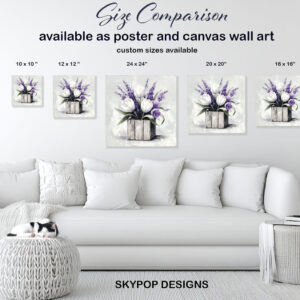 Tulip Lavender Bouquet Art