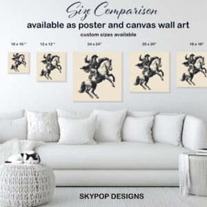 Vintage Cowboy Horse Art