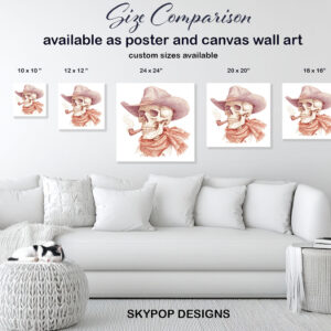 Cowboy Skull Pipe Art