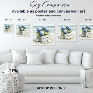 Hydrangeas By The Sea Art