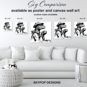 Cowboy Dinosaur Art