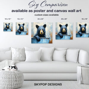 Bear Bath Time Art