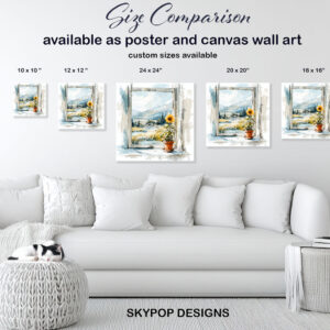 Sunflower Window View Art