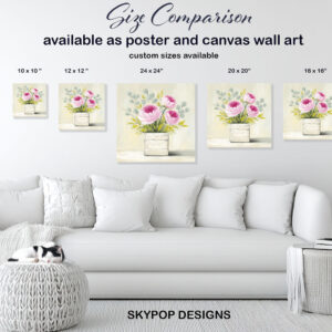 Pink Peony Bouquet Art