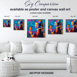 Modern Selfie Girl Art