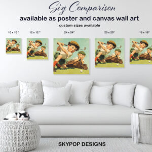 Golf Boys Swing Time Art