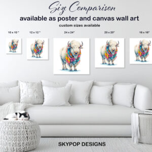 Bison with Scarf Art