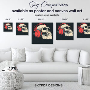 Skull Headphones Beat Art
