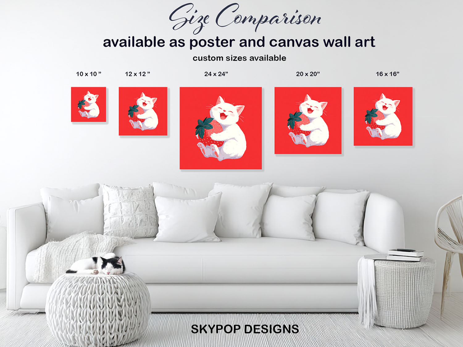 7.jpg Cat Strawberry Hug Art