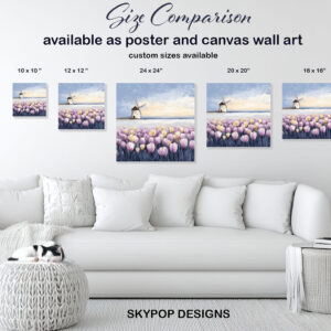 Tulip Field Windmill Art