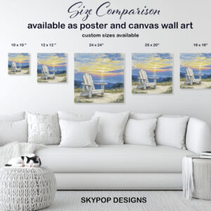 Adirondack Chair Sunset Art