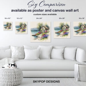 Lakeside Cottage Blooms Art