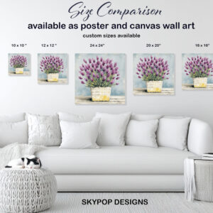 Lavender Bloom Pot Art