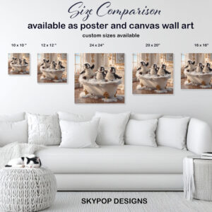 Penguin Bubble Bath Art