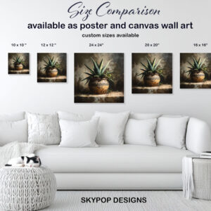 Aloe Vera Pot Plant Art