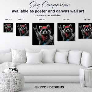 Raccoon Guitarist Art
