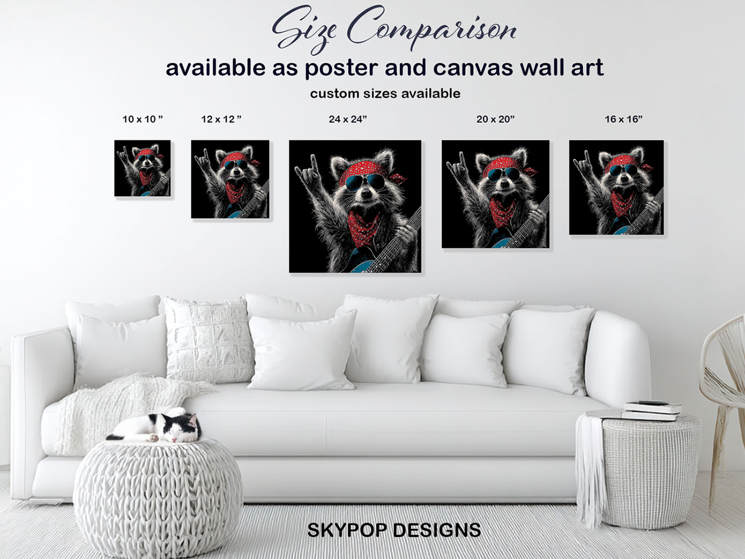 7.jpg Raccoon Guitarist Art